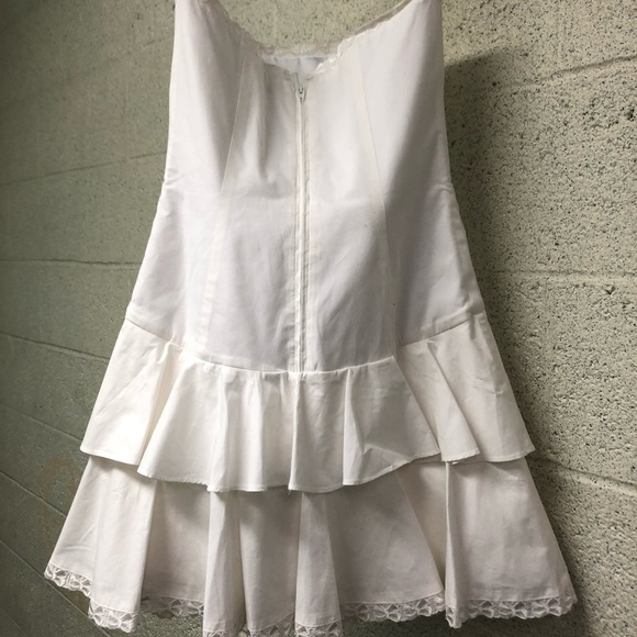 Betsey Johnson Bustier Y2K Cotton Strapless Dress - Picture 6 of 13